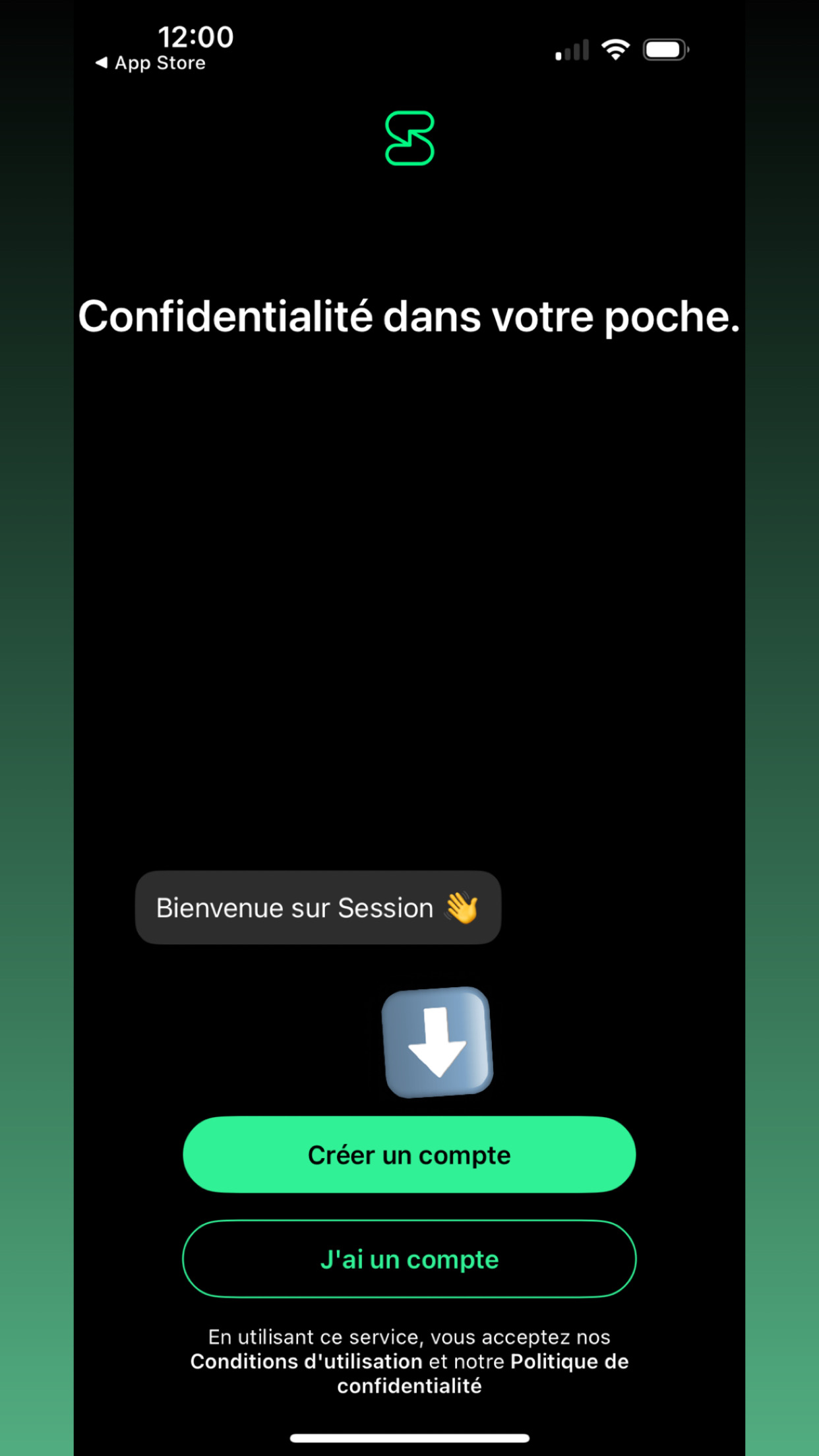 Créer un compte Session